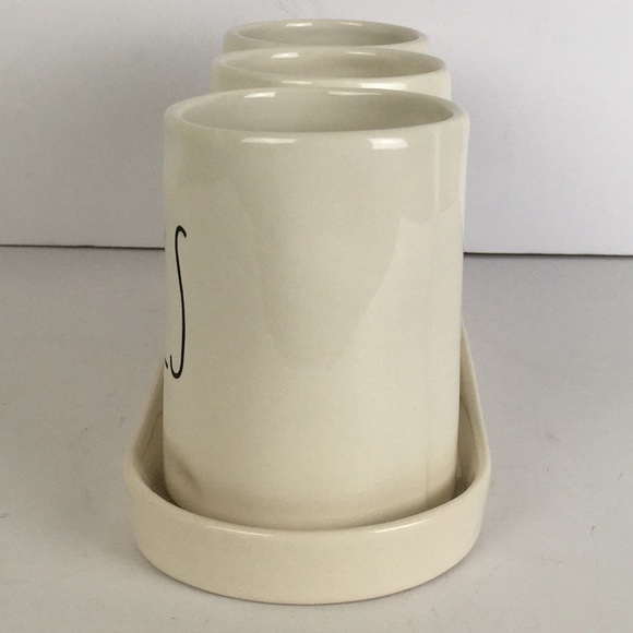 Rae Dunn Artisan Collection by Magenta Hair Face Nails Ceramic Set with Tray - Picture 5 of 12